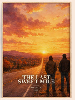 The Last Sweet Mile watercolour book poster by Allen Levi – framed literary art print