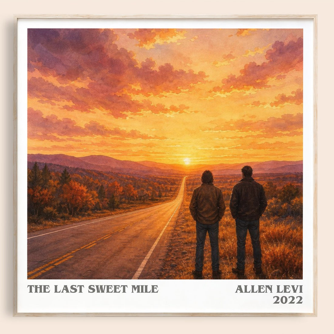 The Last Sweet Mile literary book poster by Allen Levi – framed literary art print