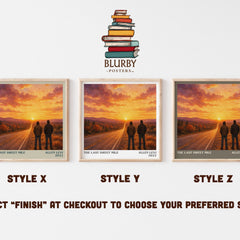 The Last Sweet Mile Literary Art Print by Allen Levi – Style X, Y and Z square prints side by side – choose your finish