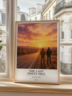 The Last Sweet Mile Book Cover Poster by Allen Levi – framed print by a bright window