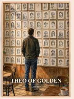 Theo of Golden watercolour book poster by Allen Levi – framed literary art print