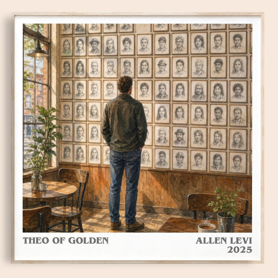 Theo of Golden literary book poster by Allen Levi – framed literary art print