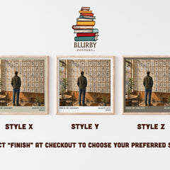 Theo of Golden Literary Art Print by Allen Levi – Style X, Y and Z square prints side by side – choose your finish