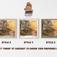 Beach Read literary print in frame leaning in hallway – romance wall art