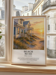 Beach Read bookish poster colour and style options – Emily Henry book art