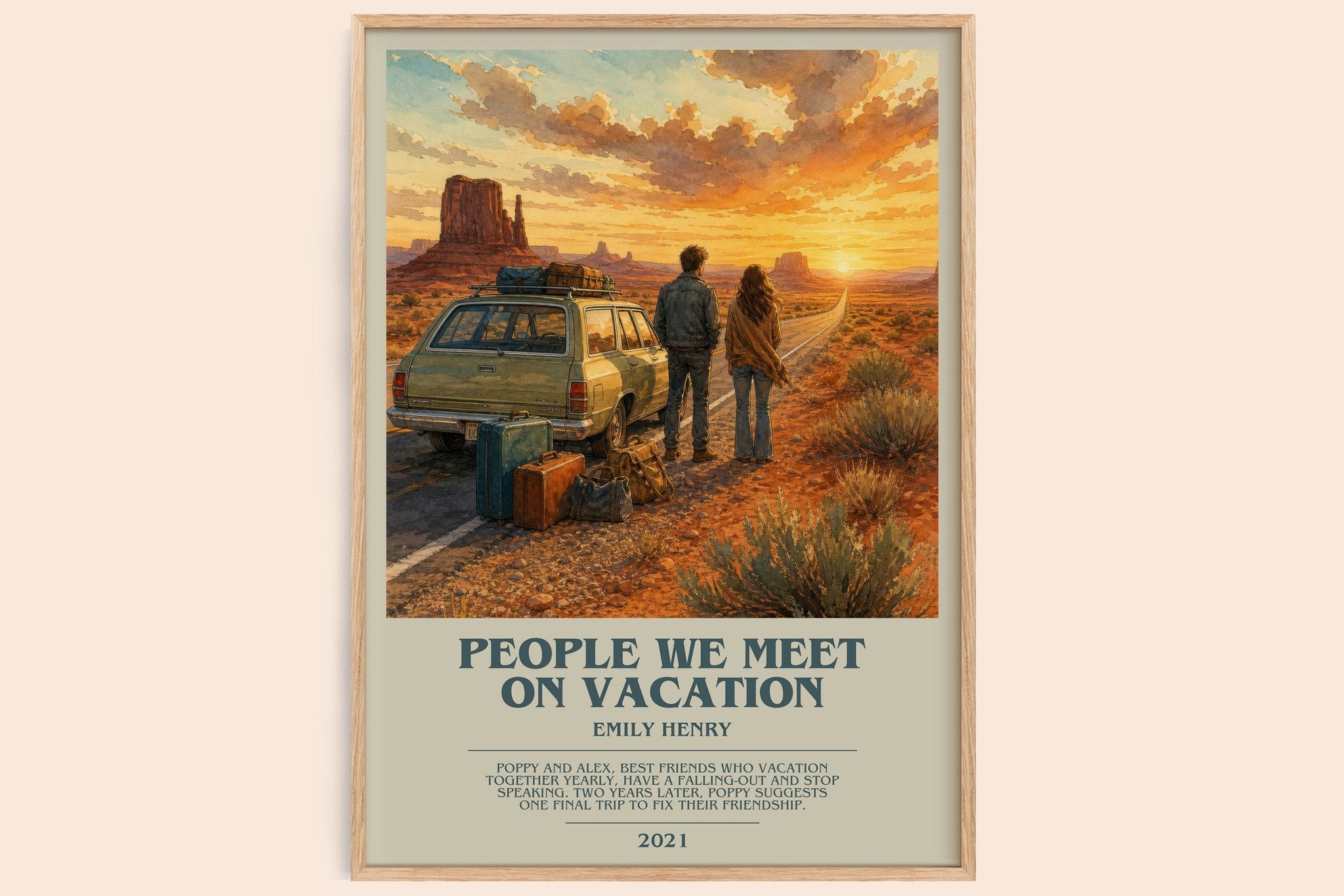 People We Meet on Vacation Bookish Wall Art by Emily Henry