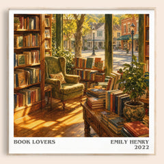 Book Lovers literary book poster by Emily Henry – framed literary art print
