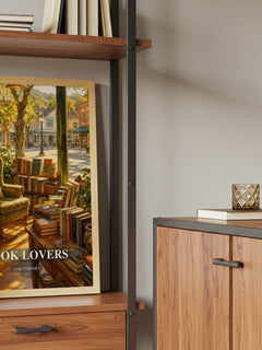 Book Lovers book watercolour illustration paper finish options – matte satin gloss