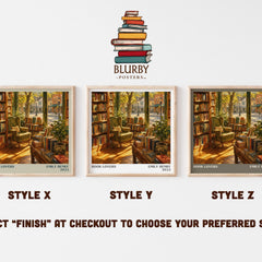 Book Lovers literary print in frame leaning in hallway – romance wall art