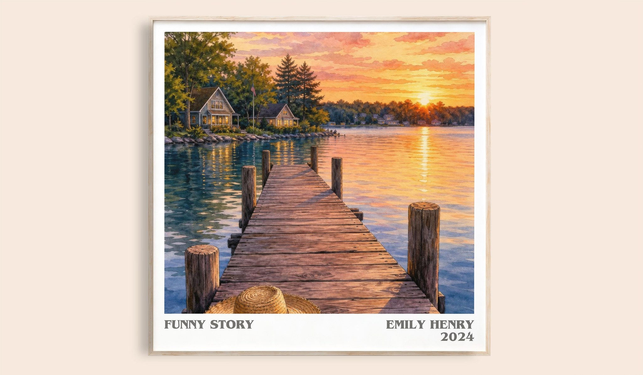 Funny Story Literary Art Print by Emily Henry