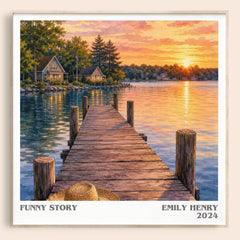 Funny Story literary book poster by Emily Henry – framed literary art print