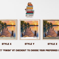 Funny Story literary print in frame leaning in hallway – romance wall art