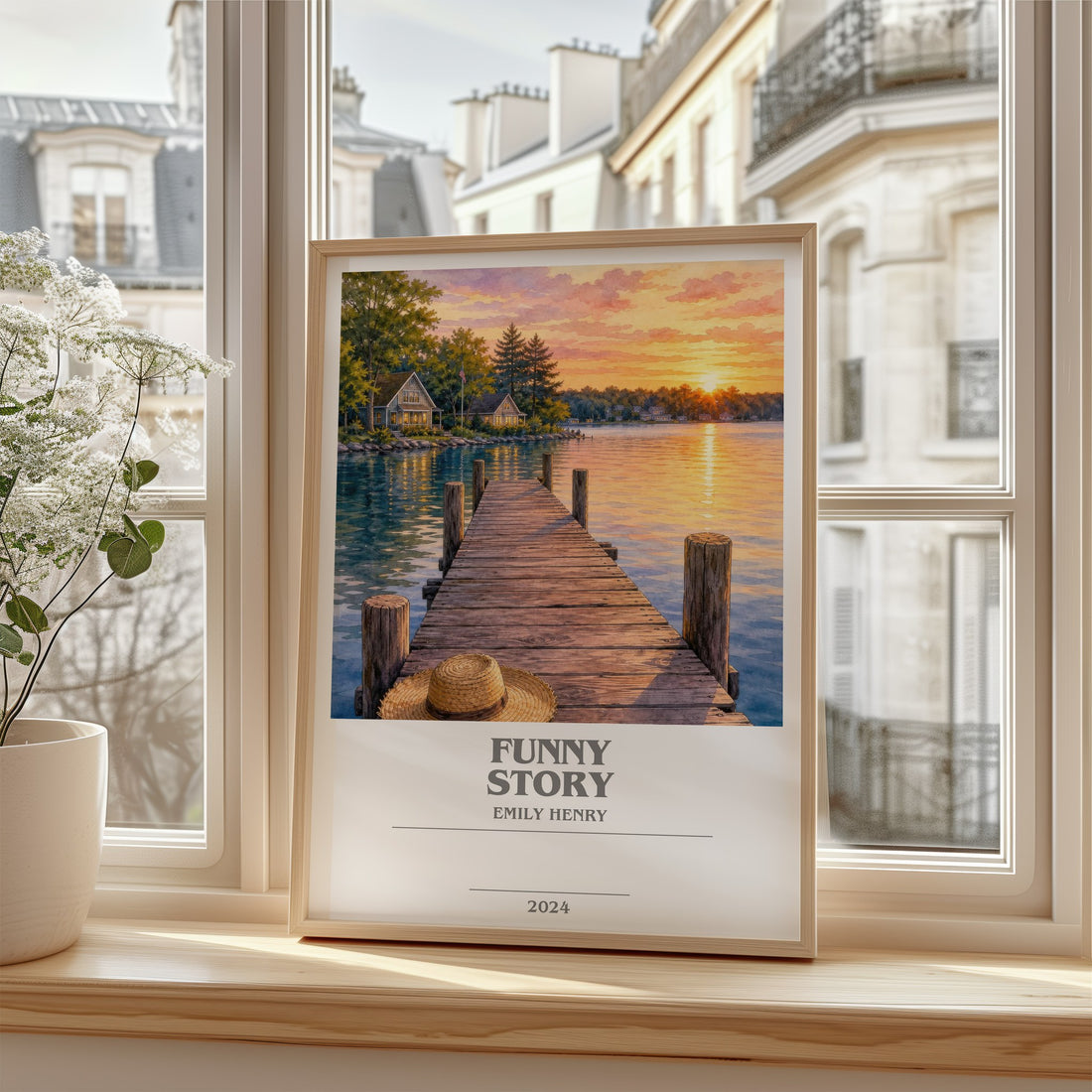 Funny Story bookish poster colour and style options – Emily Henry book art