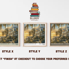 Great Big Beautiful Life literary print in frame leaning in hallway – contemporary fiction wall art