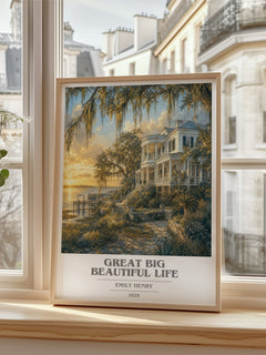 Great Big Beautiful Life book cover poster colour and style options – Emily Henry book art