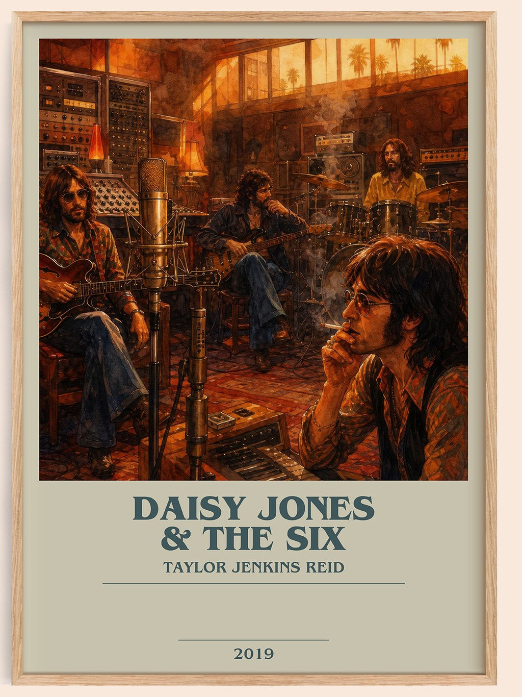 Daisy Jones & The Six bookish book poster by Taylor Jenkins Reid – framed literary art print