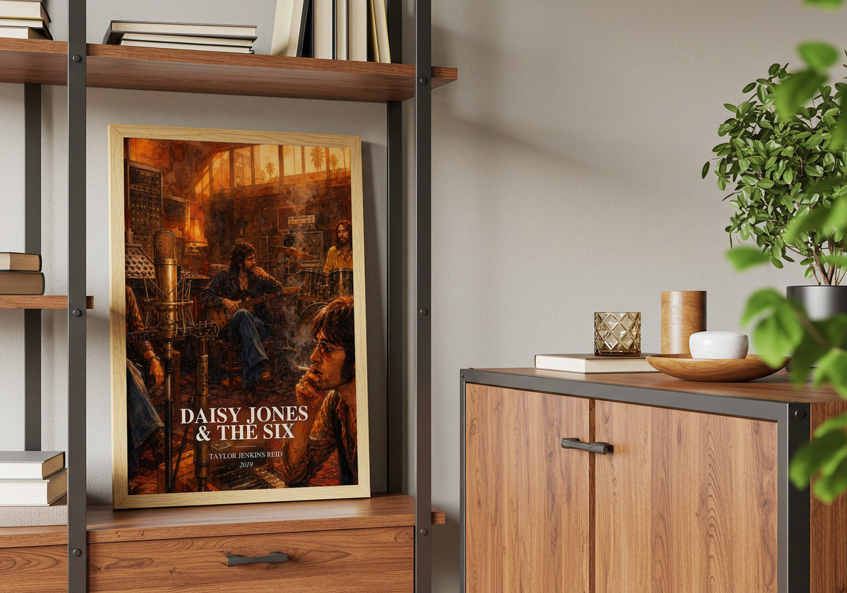 Daisy Jones & The Six book watercolour illustration paper finish options – matte satin gloss