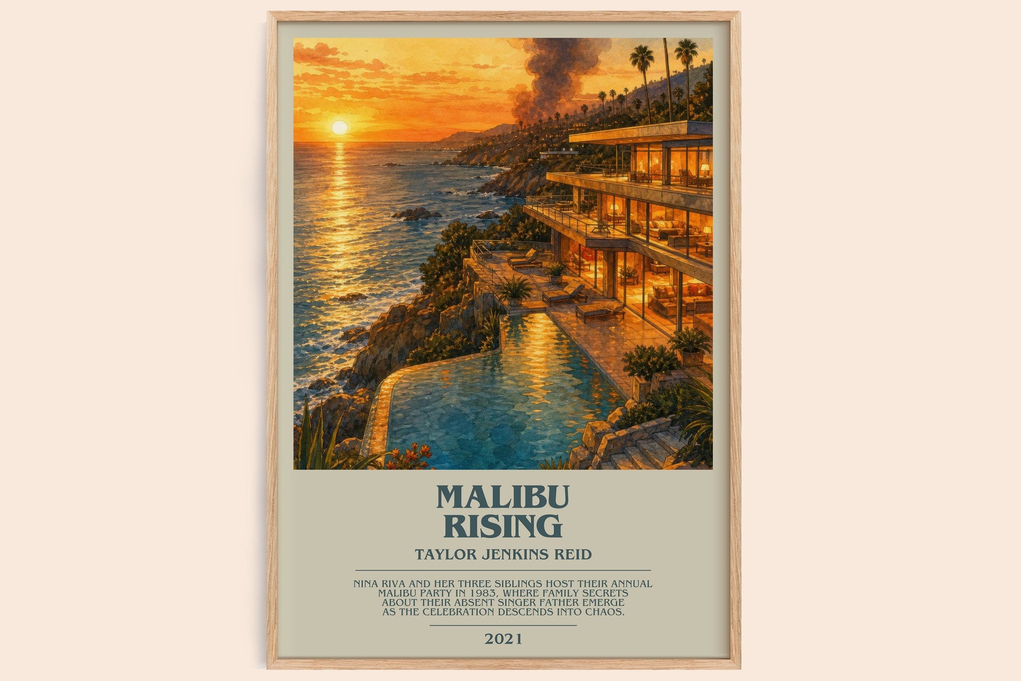 Malibu Rising Bookish Wall Art by Taylor Jenkins Reid