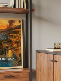 Malibu Rising book watercolour illustration paper finish options – matte satin gloss