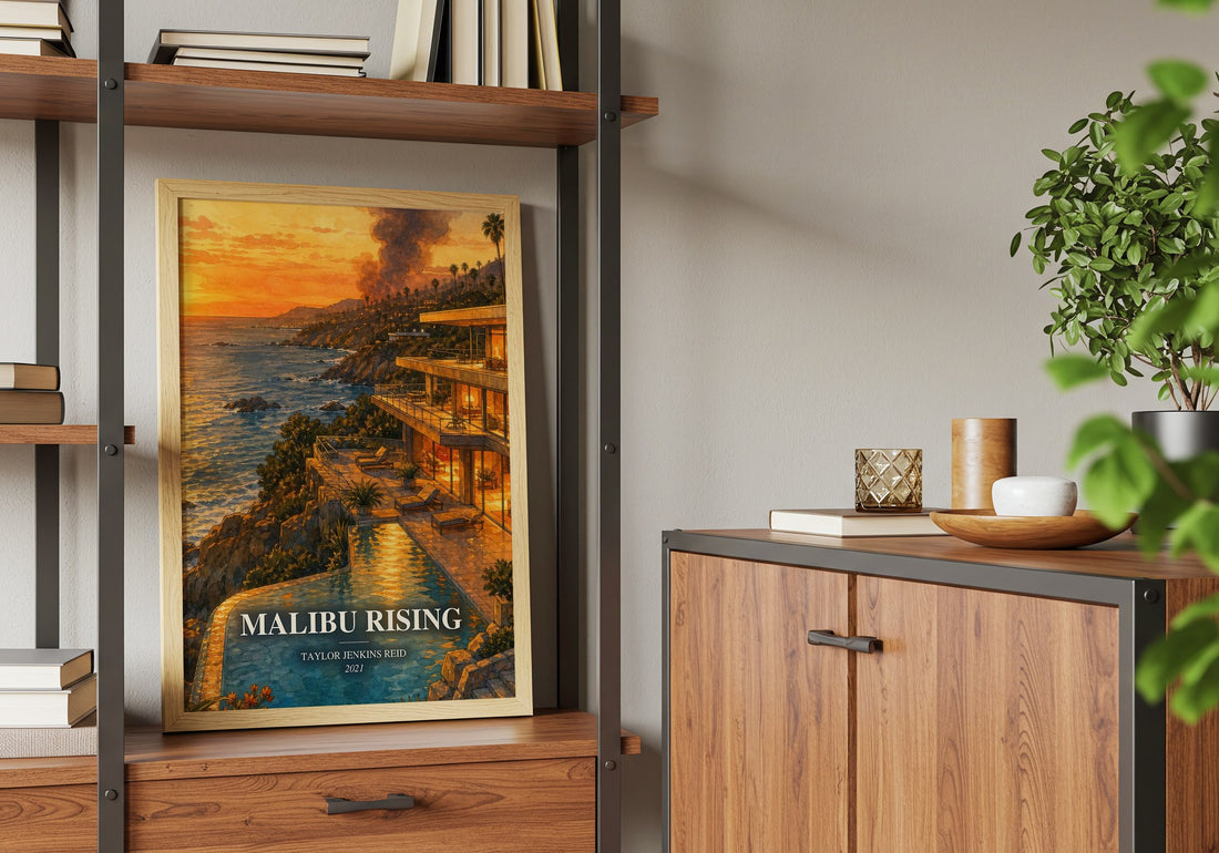 Malibu Rising book watercolour illustration paper finish options – matte satin gloss