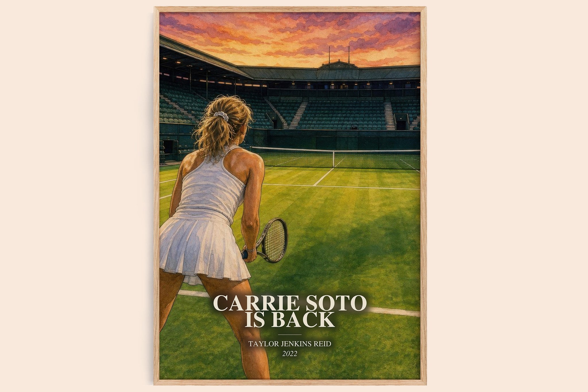 Carrie Soto Is Back Book Watercolour Illustration by T. Reid