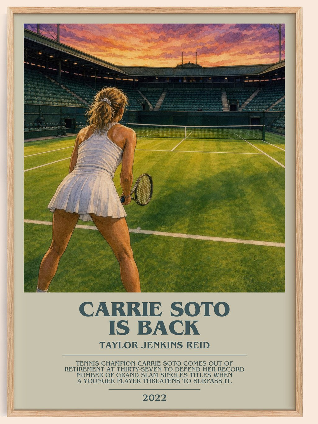 Carrie Soto Is Back Bookish Wall Art by Taylor Jenkins Reid – framed poster