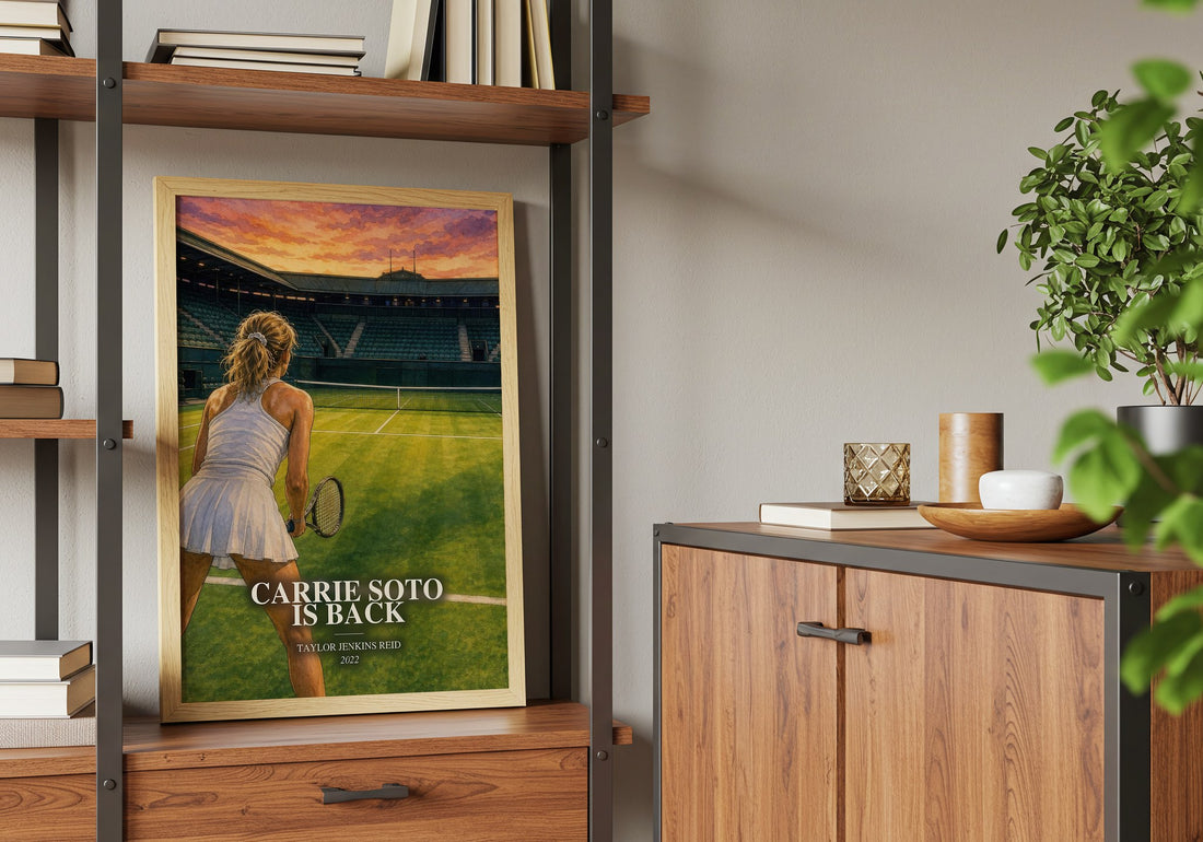 Carrie Soto Is Back book watercolour illustration paper finish options – matte satin gloss