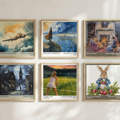 Carrie Soto Is Back Literary Art Print by Taylor Jenkins Reid – square print in a six-frame gallery wall