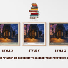 Maybe in Another Life literary print in frame leaning in hallway – contemporary fiction wall art