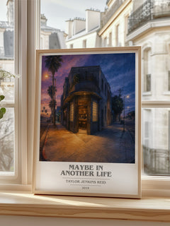 Maybe in Another Life book cover poster colour and style options – Taylor Jenkins Reid book art