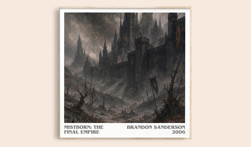 Mistborn: The Final Empire Literary Art Print by Brandon Sanderson (Square style)