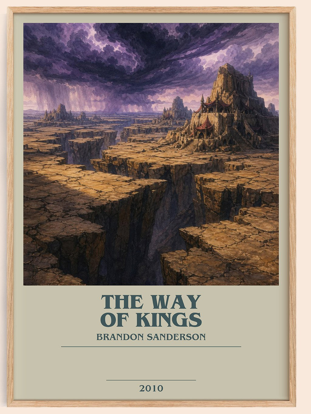 The Way of Kings bookish book poster by Brandon Sanderson – framed literary art print
