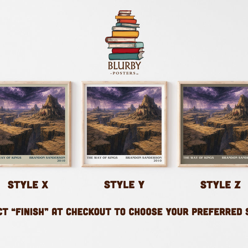 The Way of Kings literary print in frame leaning in hallway – fantasy wall art