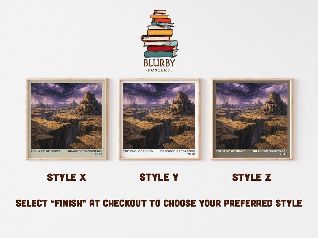 The Way of Kings literary print in frame leaning in hallway – fantasy wall art (mockup)