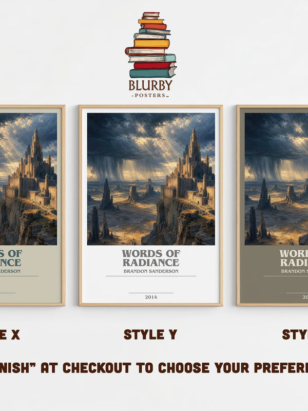 Words of Radiance bookish print in frame leaning in hallway – fantasy wall art