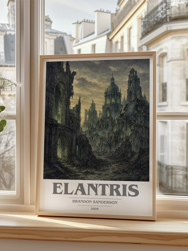 Elantris book cover poster colour and style options – Brandon Sanderson book art