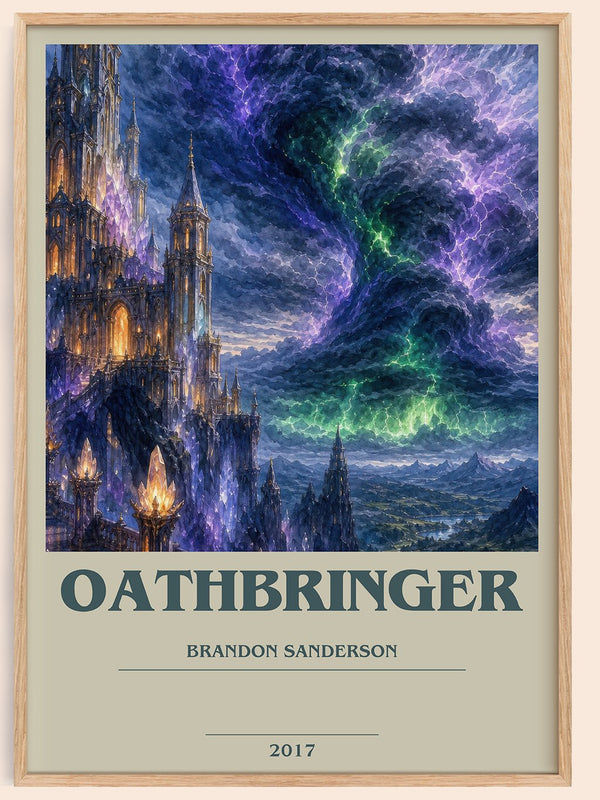 Oathbringer bookish book poster by Brandon Sanderson – framed literary art print