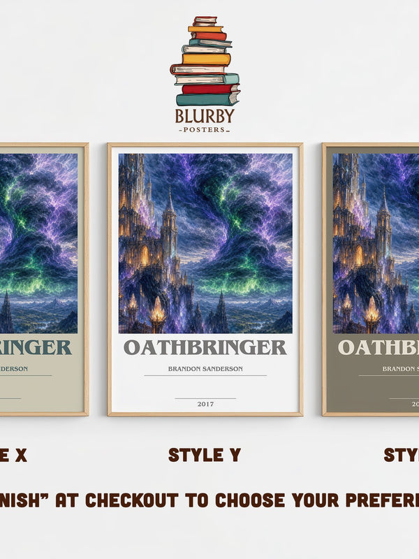 Oathbringer bookish print in frame leaning in hallway – fantasy wall art