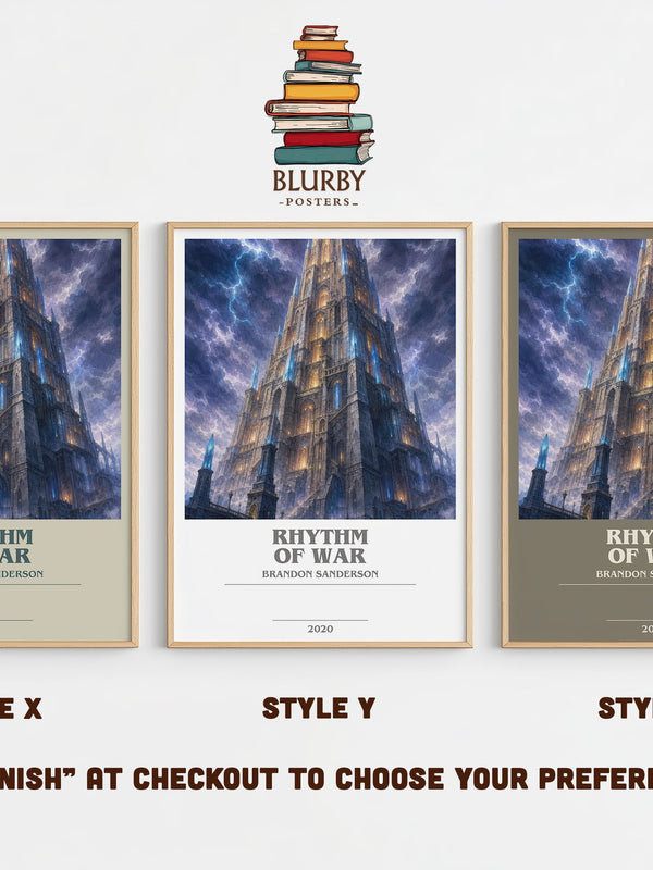 Rhythm of War bookish print in frame leaning in hallway – fantasy wall art