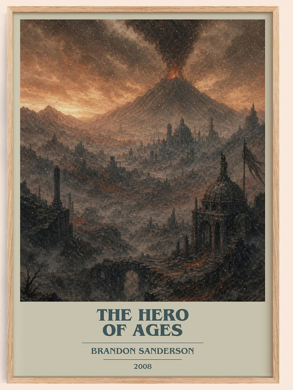 The Hero of Ages book cover book poster by Brandon Sanderson – framed literary art print