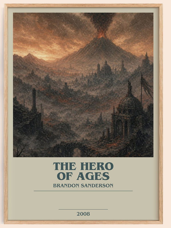 The Hero of Ages bookish book poster by Brandon Sanderson – framed literary art print