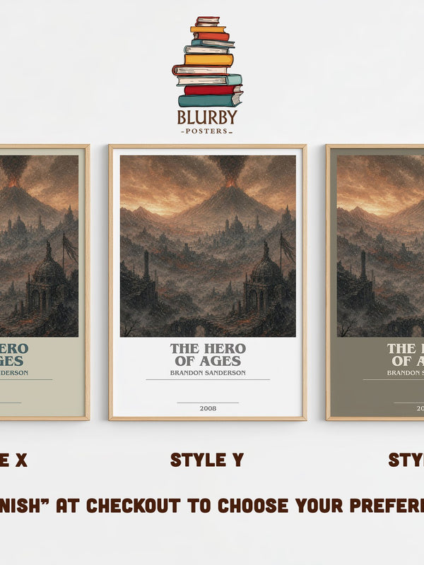 The Hero of Ages bookish print in frame leaning in hallway – fantasy wall art
