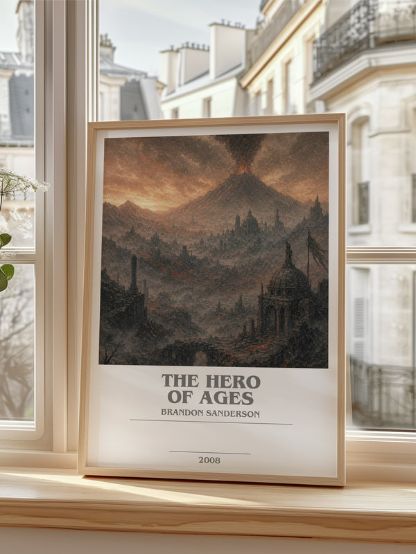 The Hero of Ages bookish poster colour and style options – Brandon Sanderson book art