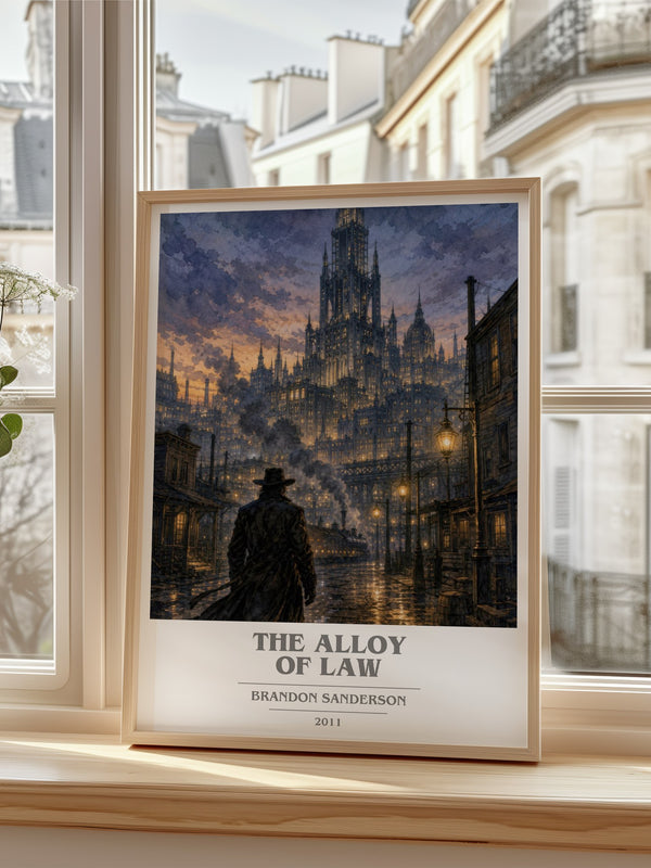 The Alloy of Law book cover poster colour and style options – Brandon Sanderson book art