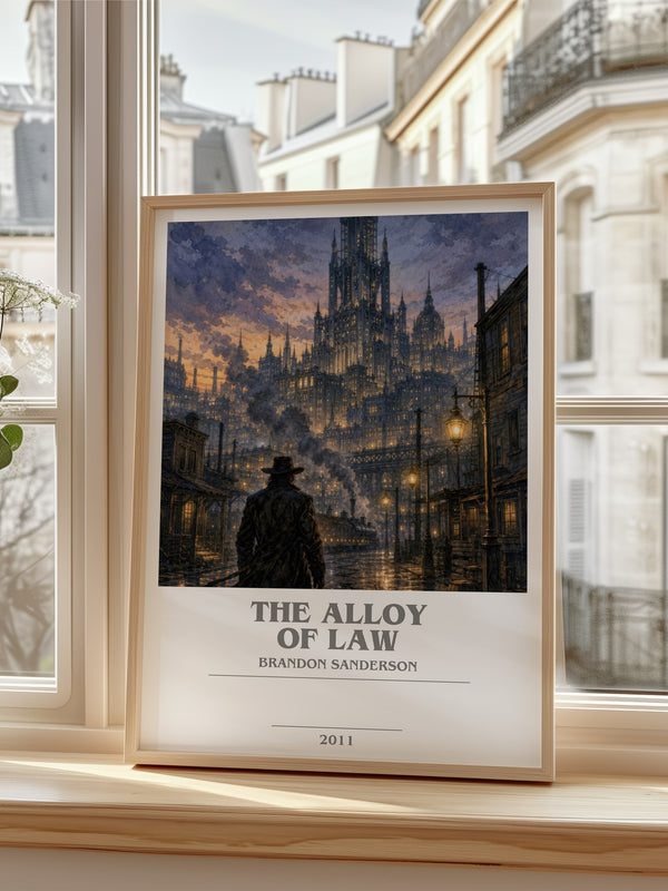 The Alloy of Law bookish poster colour and style options – Brandon Sanderson book art