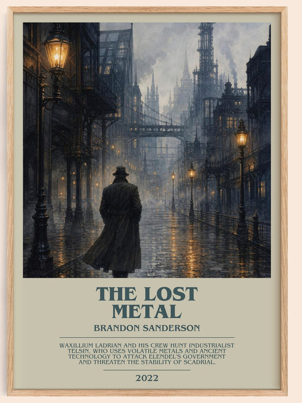 The Lost Metal Bookish Wall Art by Brandon Sanderson – framed poster