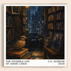 The Invisible Life of Addie LaRue literary book poster by V.E. Schwab – framed literary art print