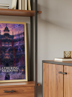 A Gathering of Shadows book watercolour illustration paper finish options – matte satin gloss