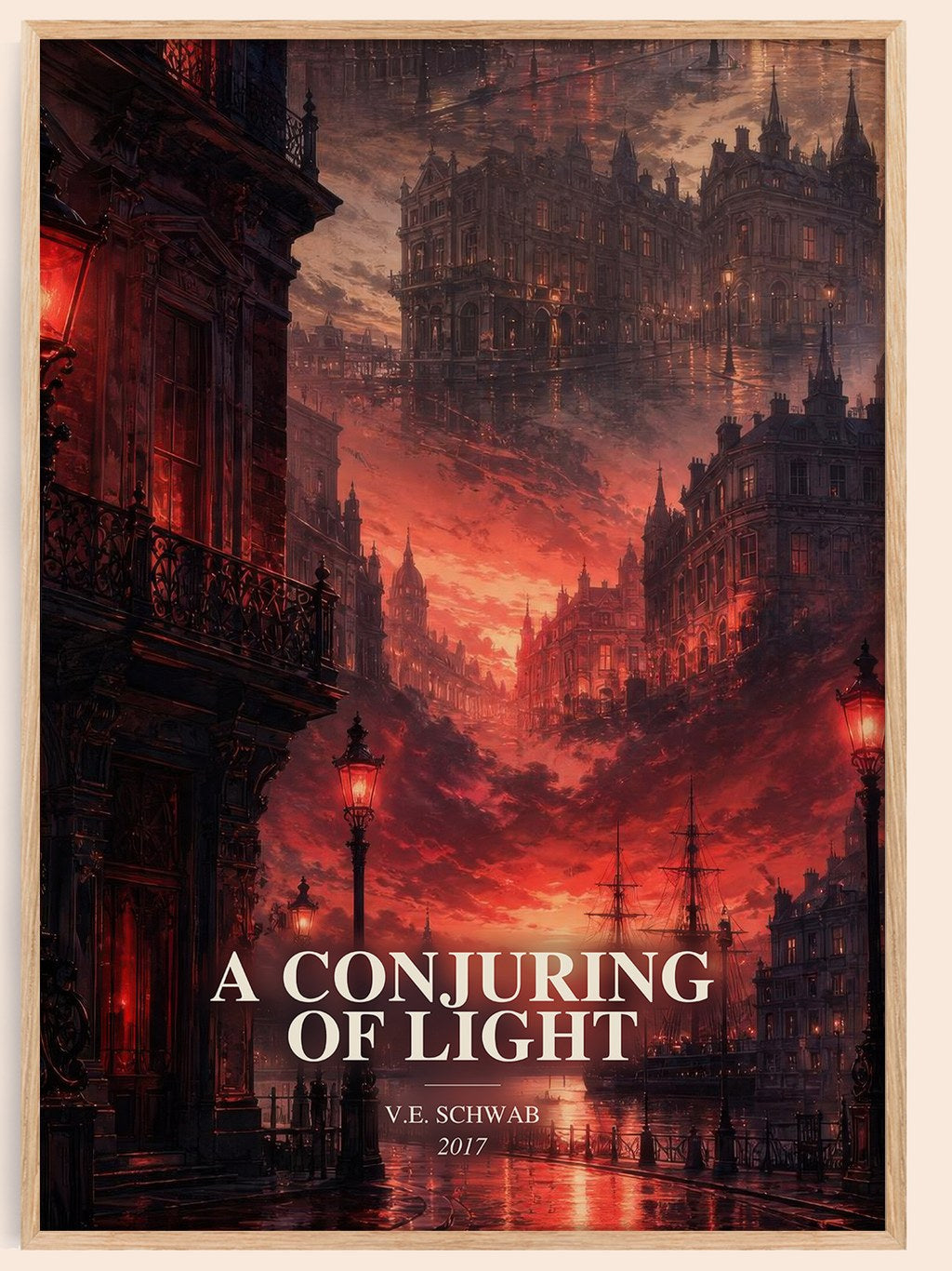 A Conjuring of Light watercolour book poster by V.E. Schwab – framed literary art print