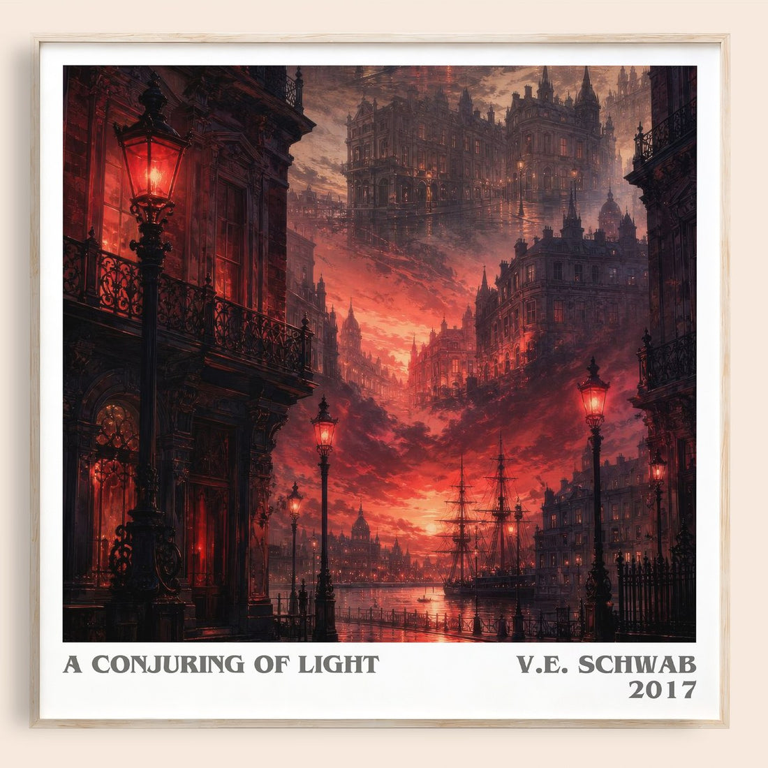 A Conjuring of Light literary book poster by V.E. Schwab – framed literary art print